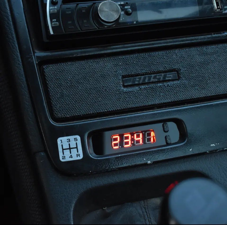 LED dash clock installed